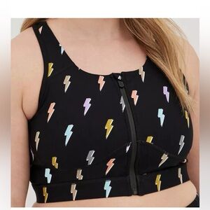 Torrid bolt zip up sports bra